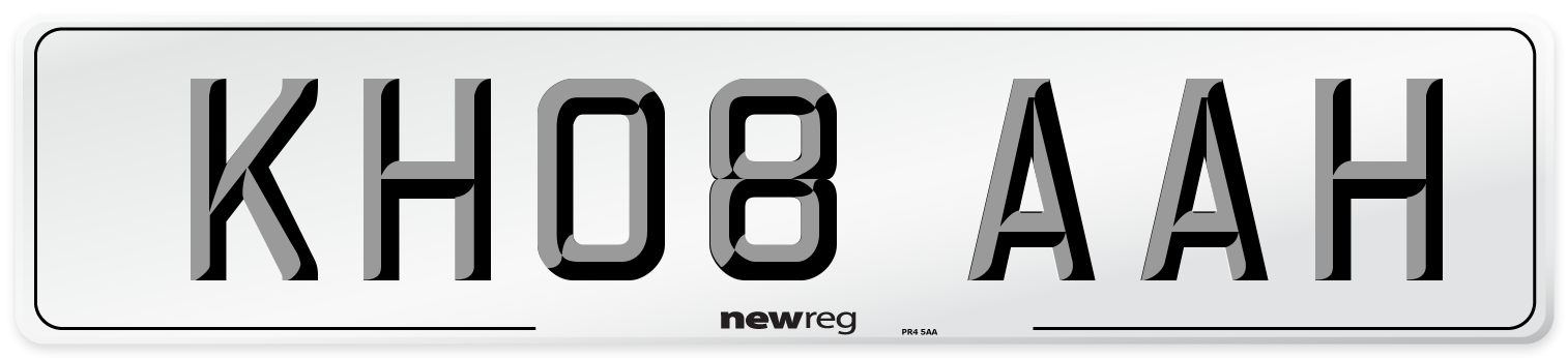 KH08 AAH Number Plate from New Reg
